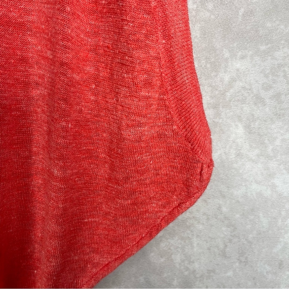 Zadig & Voltaire Linen Sheer Knit Drop Waist Cover Dress In Coral Women's Size S - Picture 4 of 8